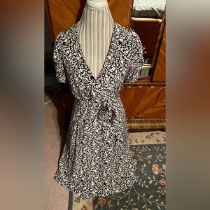 Barneys New York XO Jennifer Meyer Silk Crepe De Chine Wrap Dress. Women size 40